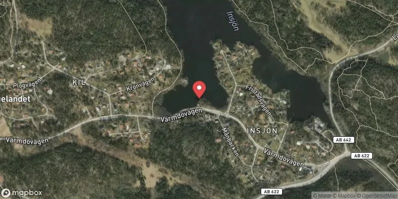Satellitbild över Insjöbadet i Nacka