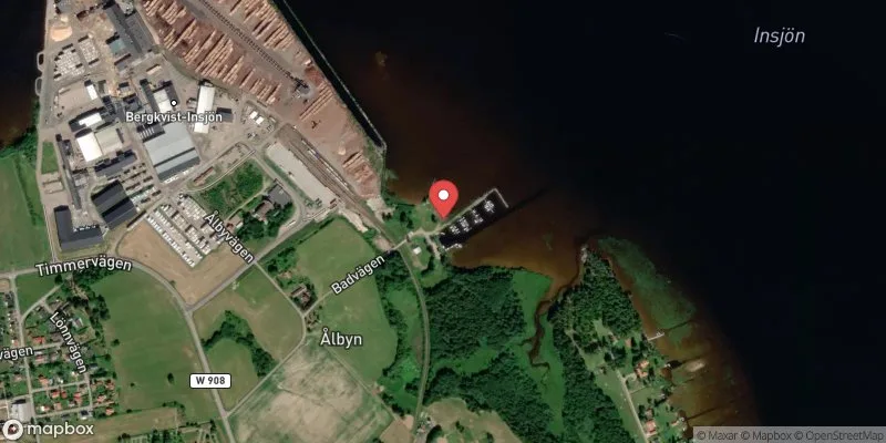 Satellitbild över Insjön, Ålbybadet i Leksand