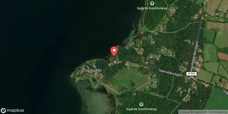 Satellitbild över Ispe Udde, Borgmästarviken i Mörbylånga