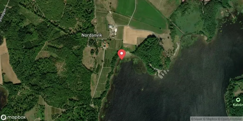 Satellitbild över Ivösjön, Klackabackens badplats i Bromölla