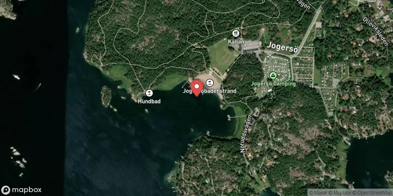 Satellitbild över Jogersö i Oxelösund