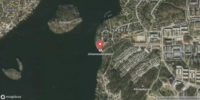 Satellitbild över Johannesdalsbadet (Vårberg), Mälaren i Stockholm