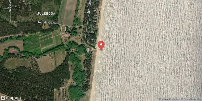 Satellitbild över Juleboda badplats i Kristianstad