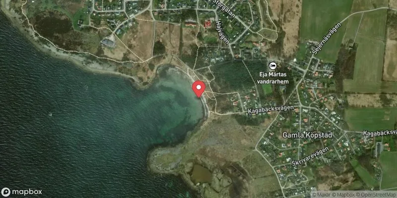 Satellitbild över Kagabäcksviken i Varberg