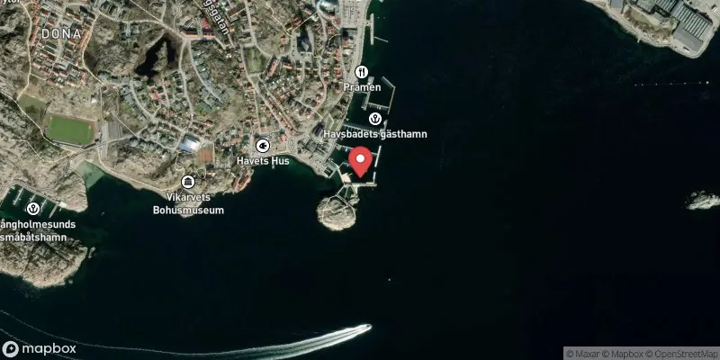 Satellitbild över Kallbadhuset i Lysekil