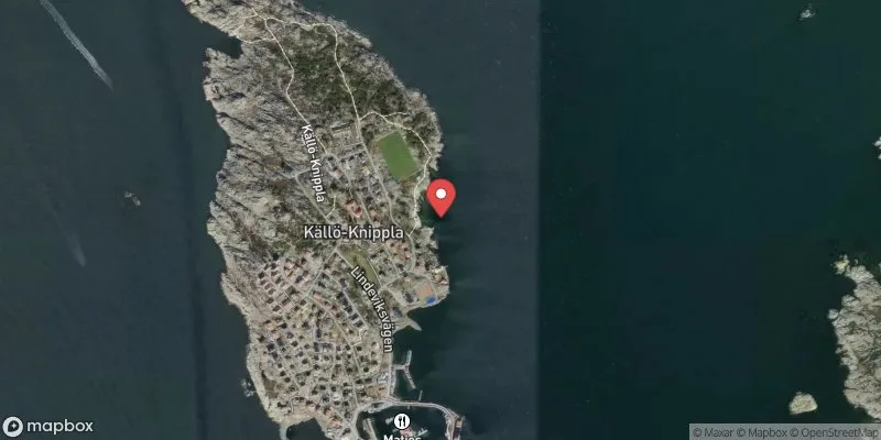 Satellitbild över Källö-Knippla Tranbärsviken i Öckerö