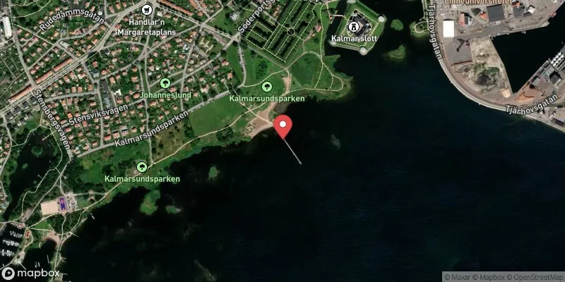Satellitbild över Kalmarsundsparken i Kalmar
