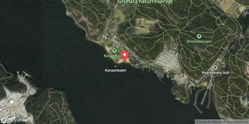 Satellitbild över Kanaanbadet Ö, Mälaren i Stockholm