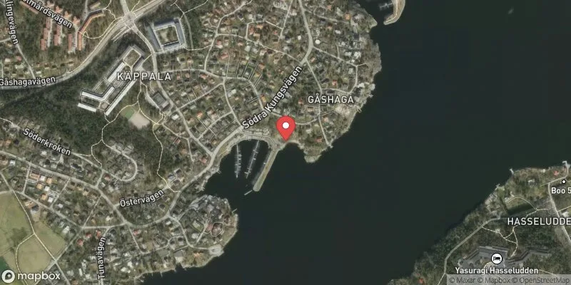 Satellitbild över Käppalabadet i Lidingö