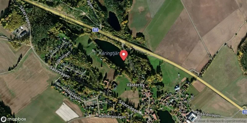 Satellitbild över Käringtjärn, Västerbybadet i Hedemora