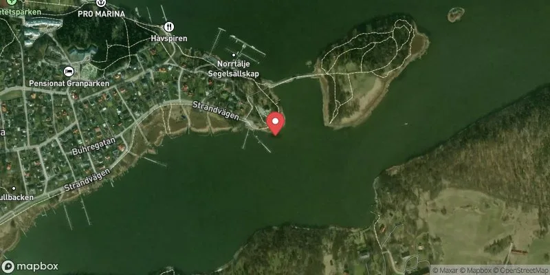 Satellitbild över Kärleksudden i Norrtälje