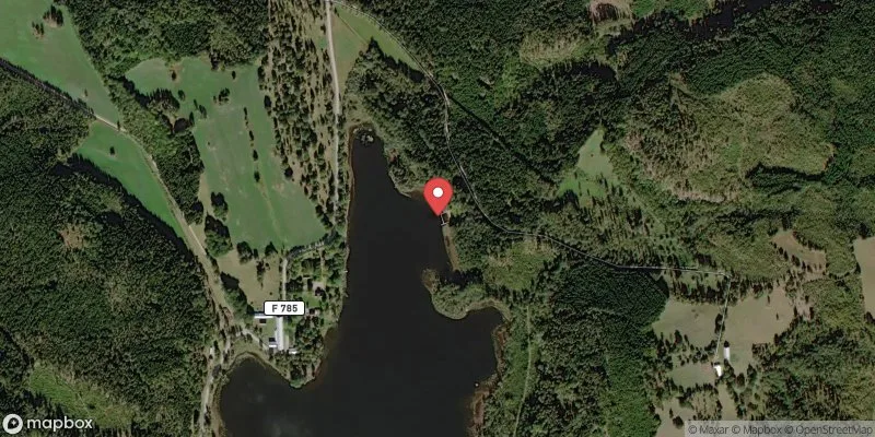 Satellitbild över Karlsjösjön, Alseda i Vetlanda