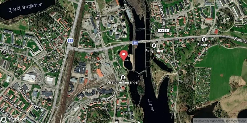 Satellitbild över Karlslund i Bollnäs