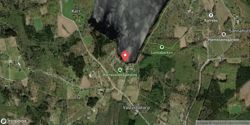 Satellitbild över Kärrasand i Tingsryd
