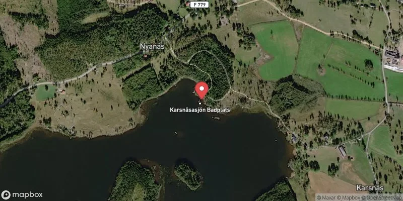 Satellitbild över Karsnäsasjön, Nye i Vetlanda