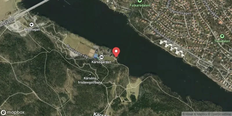 Satellitbild över Kärsögården i Ekerö