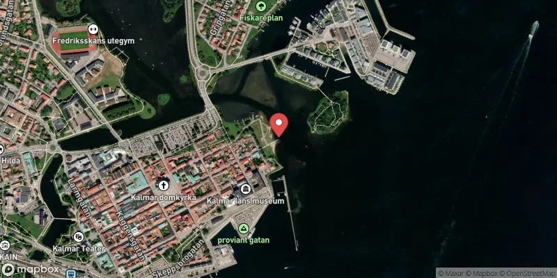 Satellitbild över Kattrumpan i Kalmar