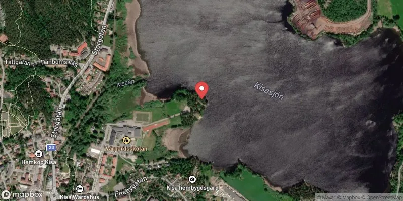 Satellitbild över Kisasjön i Kinda
