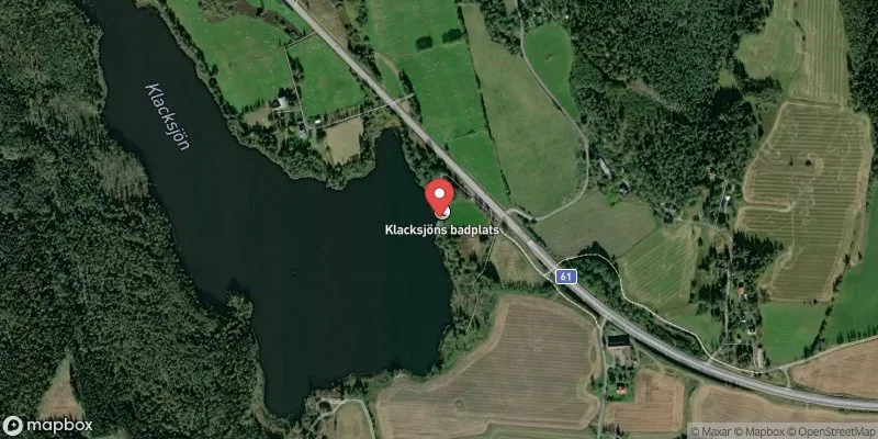 Satellitbild över Klacksjön i Kil