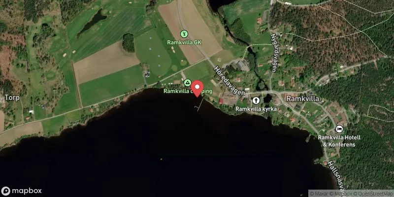 Satellitbild över Klockesjön, Ramkvilla i Vetlanda