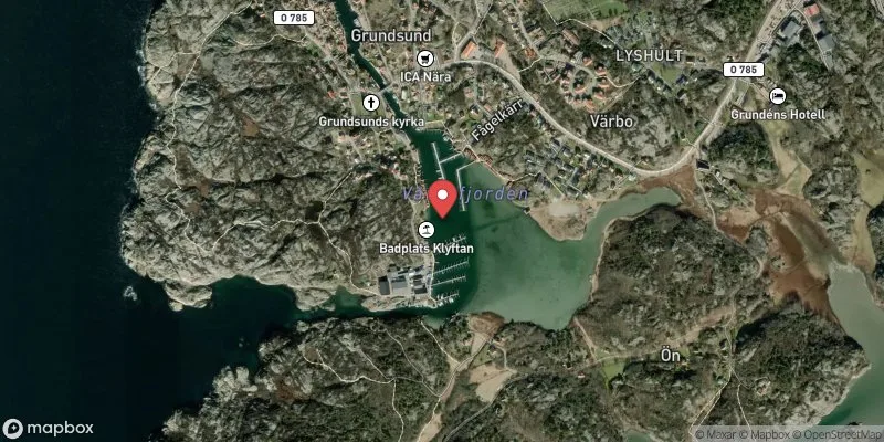 Satellitbild över Klyftan i Lysekil
