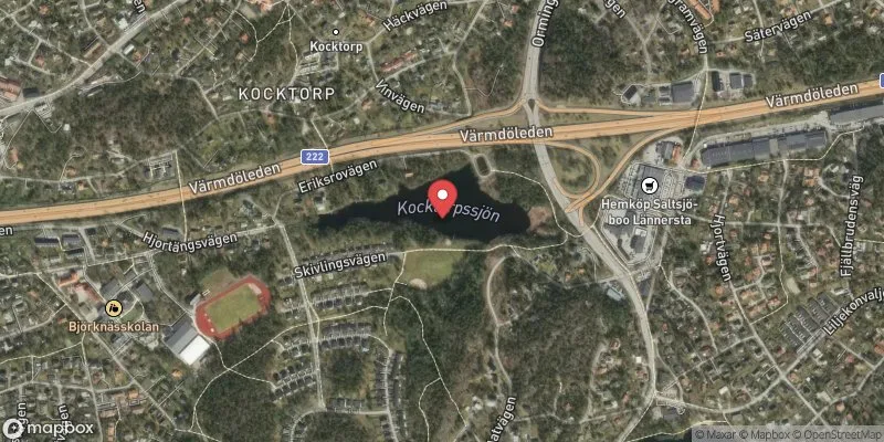 Satellitbild över Kocktorpsbadet i Nacka