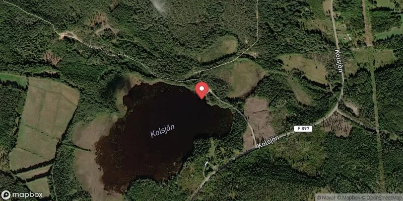 Satellitbild över Kolsjön, Karlstorp i Vetlanda