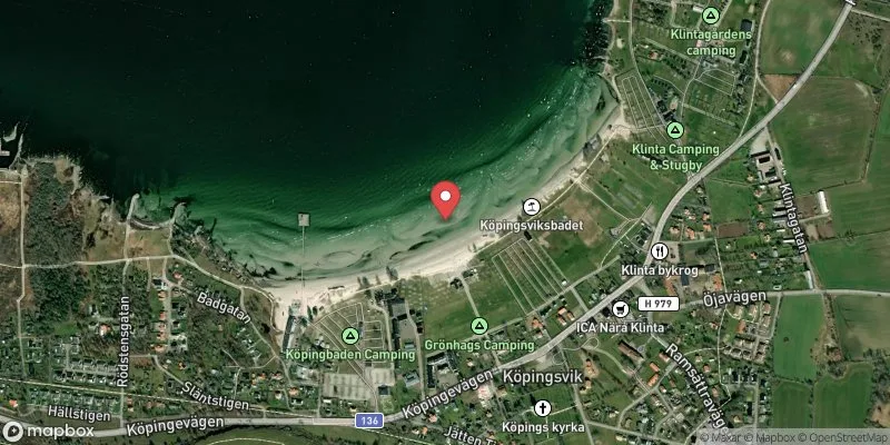 Satellitbild över Köpingebukten i Borgholm