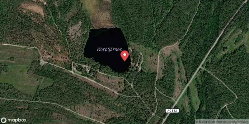 Satellitbild över Korptjärn i Nordmaling