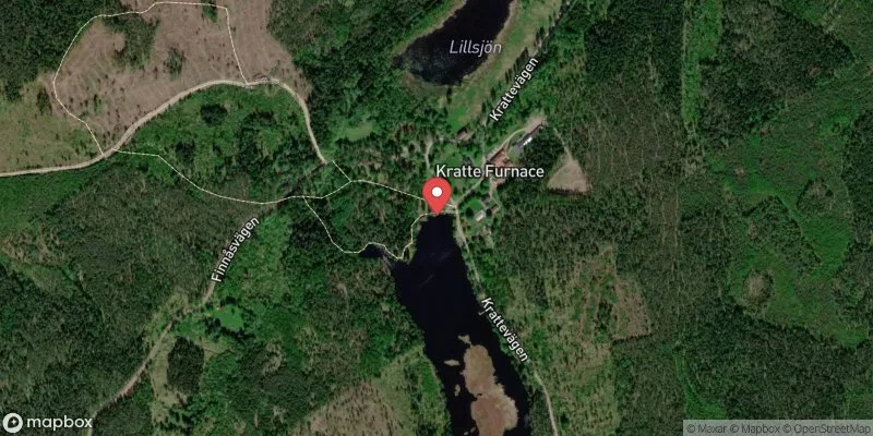 Satellitbild över Kratte masugn i Hofors