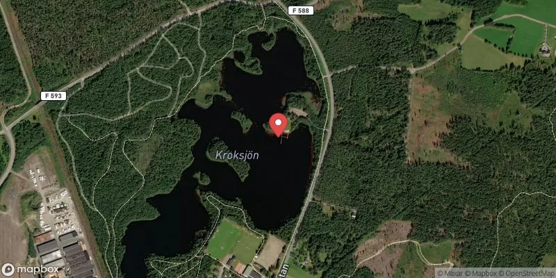 Satellitbild över Kroksjöbadet i Gislaved