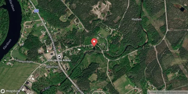 Satellitbild över Kvarndammen, Likenäs i Torsby