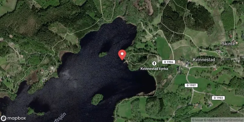 Satellitbild över Kvinnestadssjön i Vårgårda