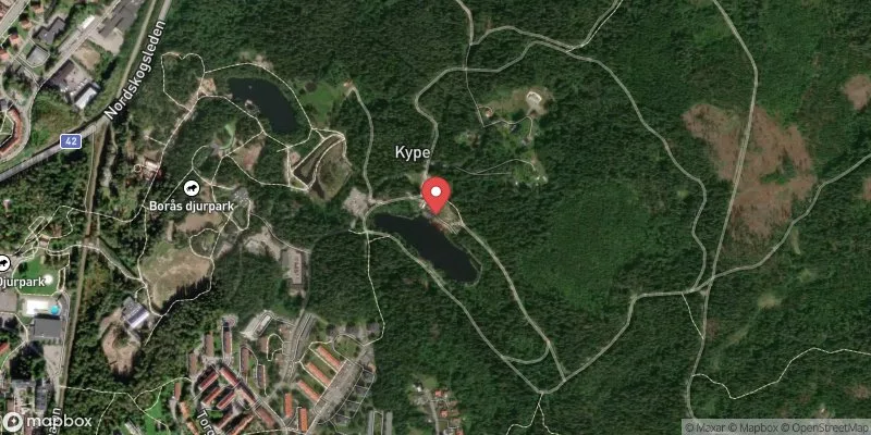 Satellitbild över Kypesjöns badplats, Borås i Borås