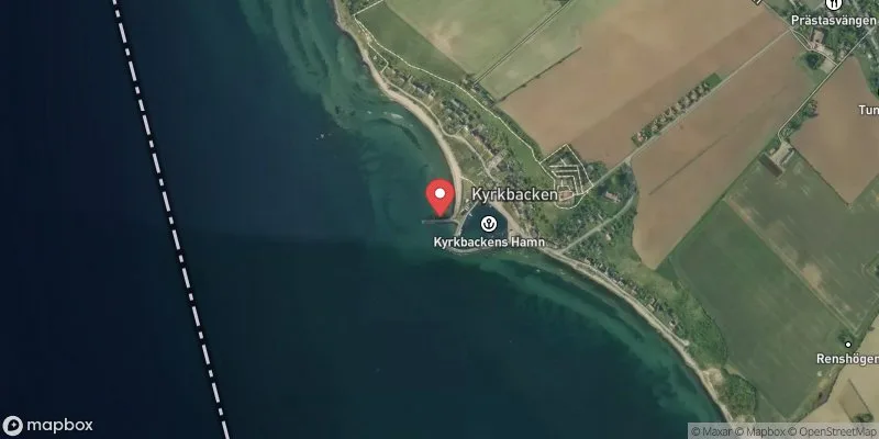 Satellitbild över Kyrkbacken i Landskrona
