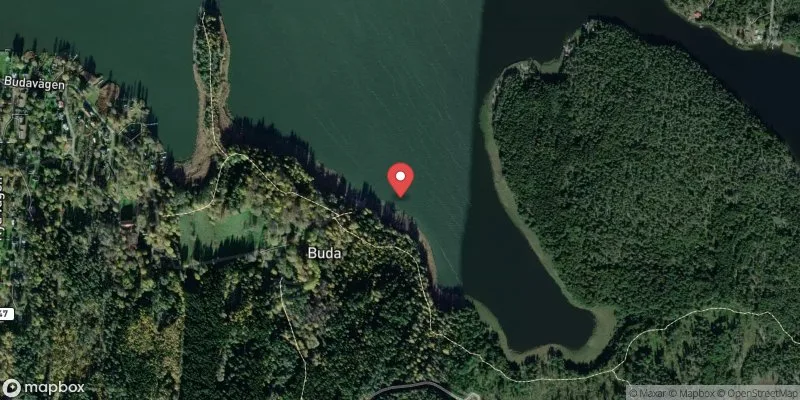 Satellitbild över Kyrkebysjön, Buda i Grums