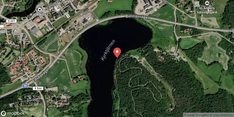Satellitbild över Kyrktjärn, Nabban i Ovanåker