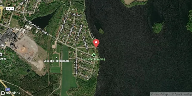 Satellitbild över Läen, Lessebo badplats i Lessebo