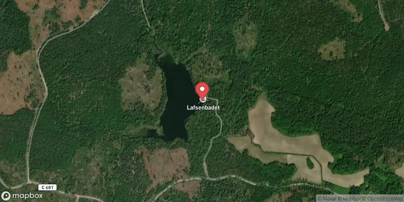 Satellitbild över Lafssjön, Lafsenbadet i Uppsala