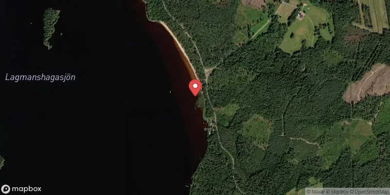 Satellitbild över Lagmanshagasjön i Tranemo