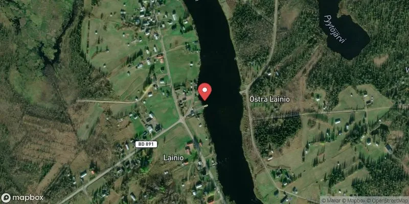 Satellitbild över Lainio i Kiruna