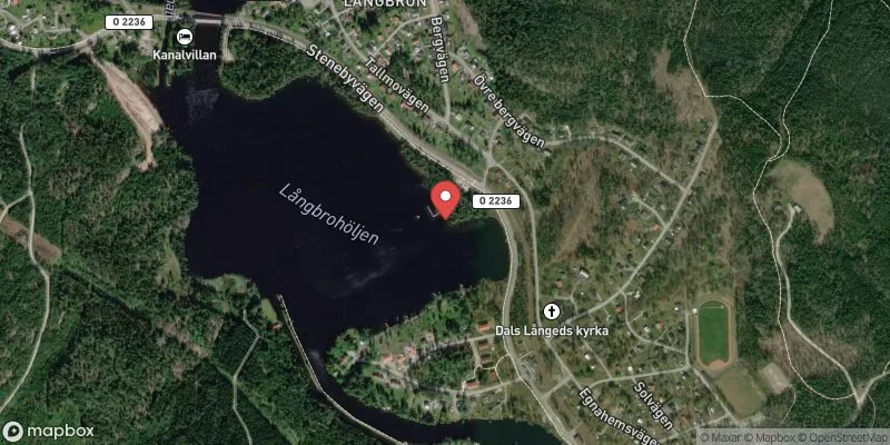 Satellitbild över Långbrohöljen, Kampudden i Bengtsfors