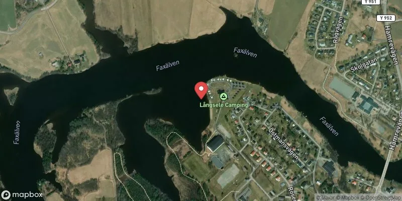 Satellitbild över Långsele, Strandbadet i Sollefteå