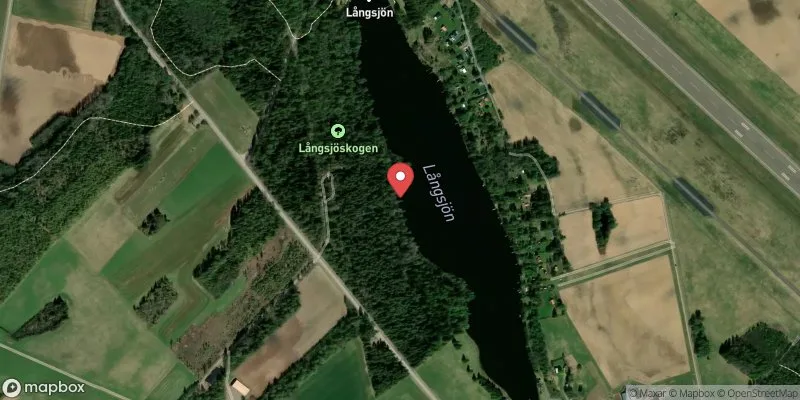 Satellitbild över Långsjön i Borlänge