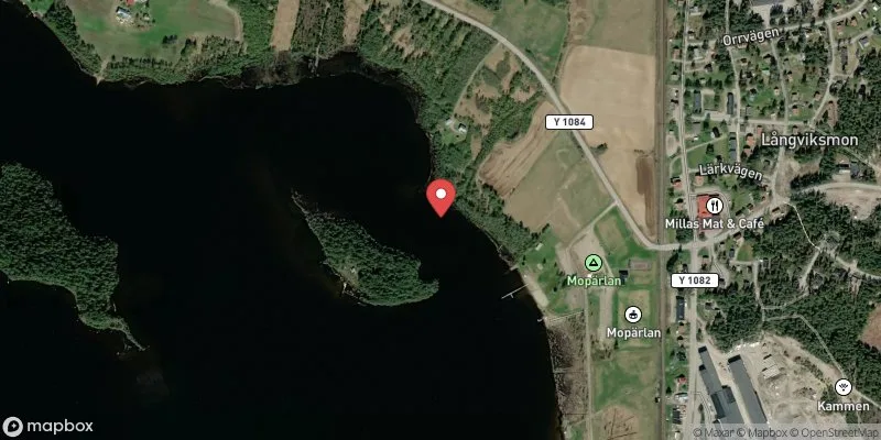Satellitbild över Långviksmons badplats i Örnsköldsvik
