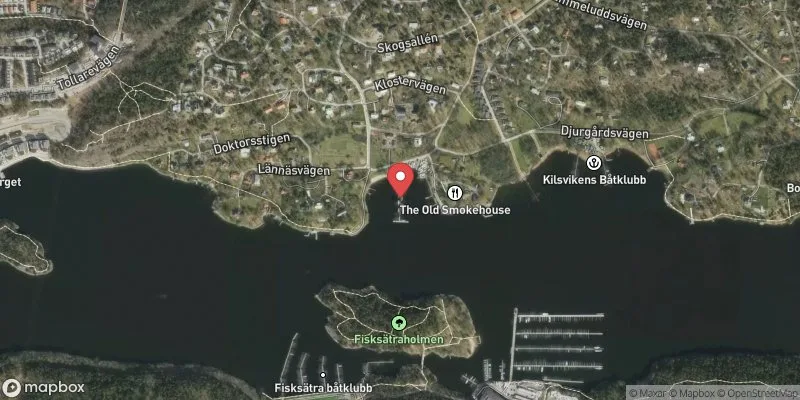 Satellitbild över Lännerstabadet i Nacka
