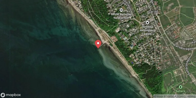 Satellitbild över Larödbaden i Helsingborg
