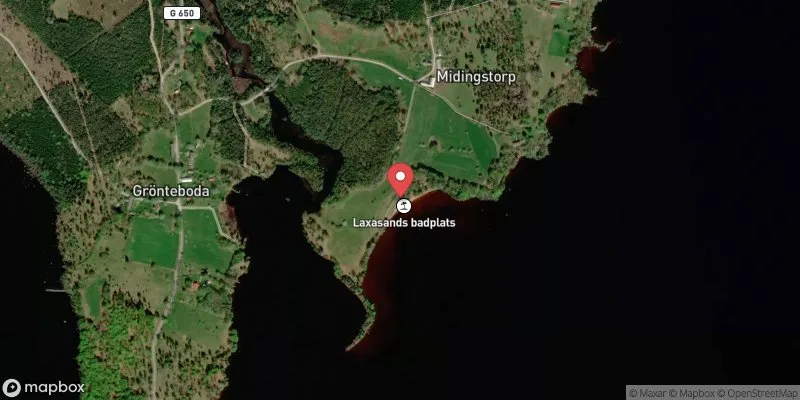 Satellitbild över Laxasand, Midingstorp i Tingsryd