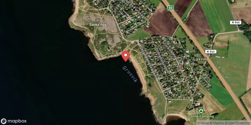 Satellitbild över Laxvik i Halmstad