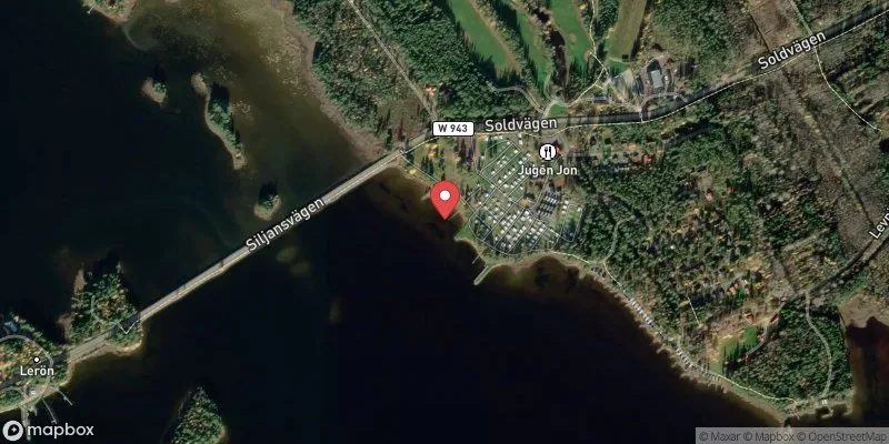 Satellitbild över Lefsnäsbadet, Sollerön Siljan i Mora